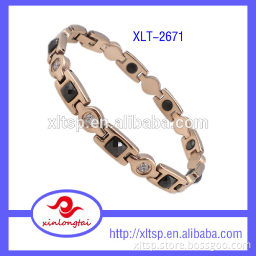 Korea hot sales rose gold women stainless steel bracelet